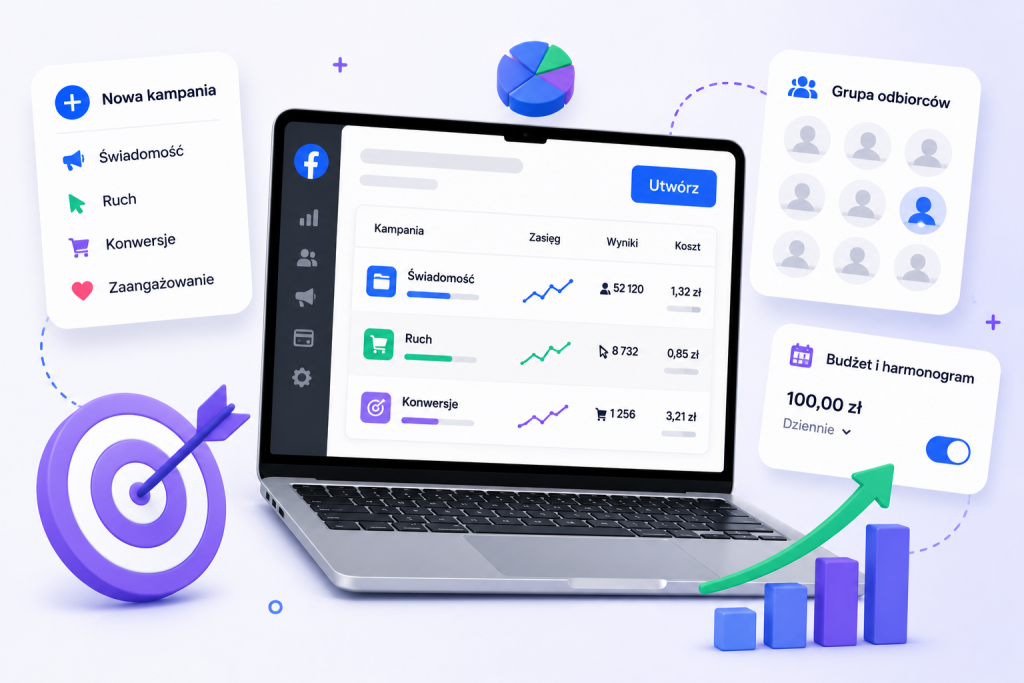 Menedżer reklam Facebook – jak ustawić kampanię 2026